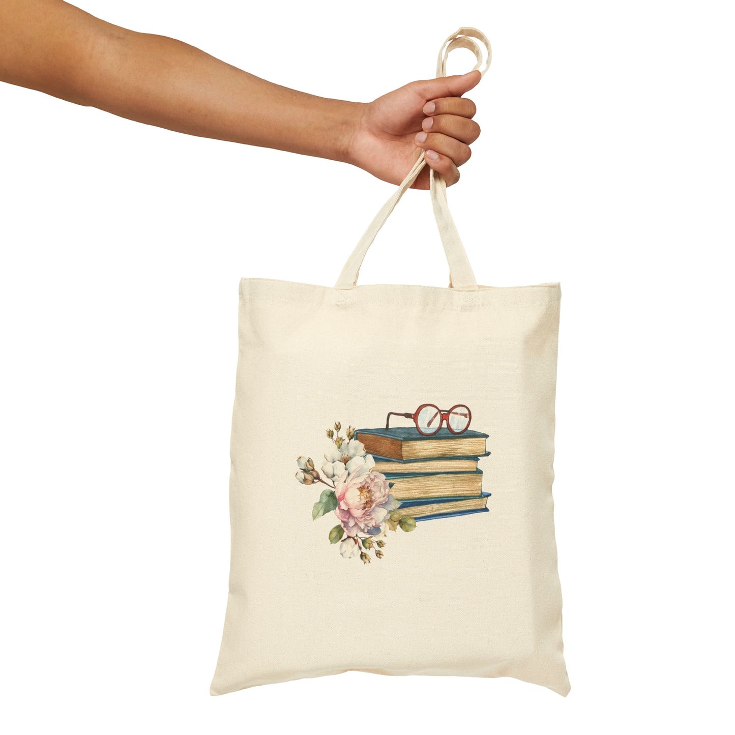 Floral Book Tote Bag