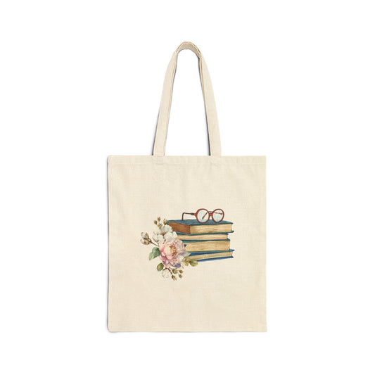 Floral Book Tote Bag