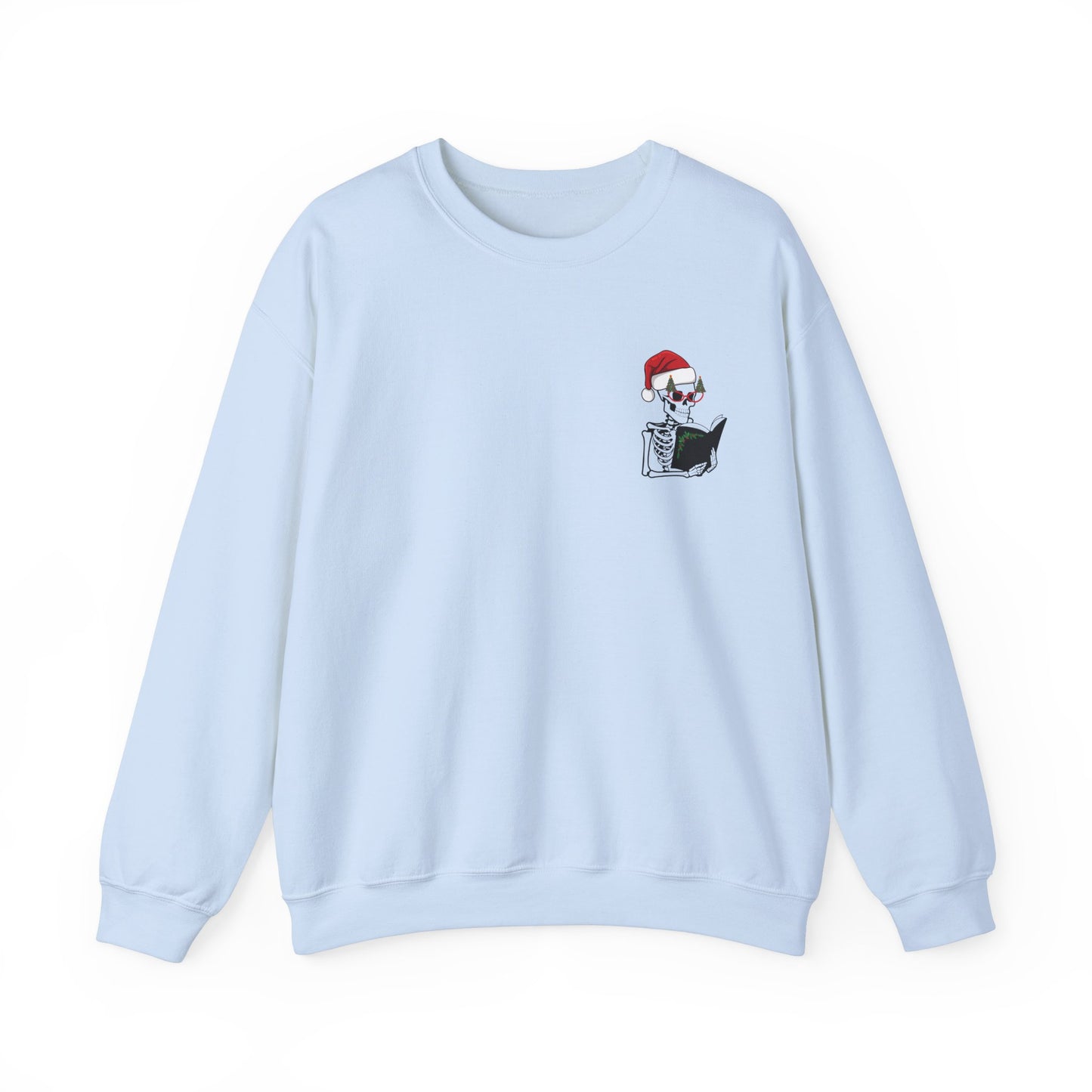 Reading Christmas Skeleton Crewneck Sweatshirt