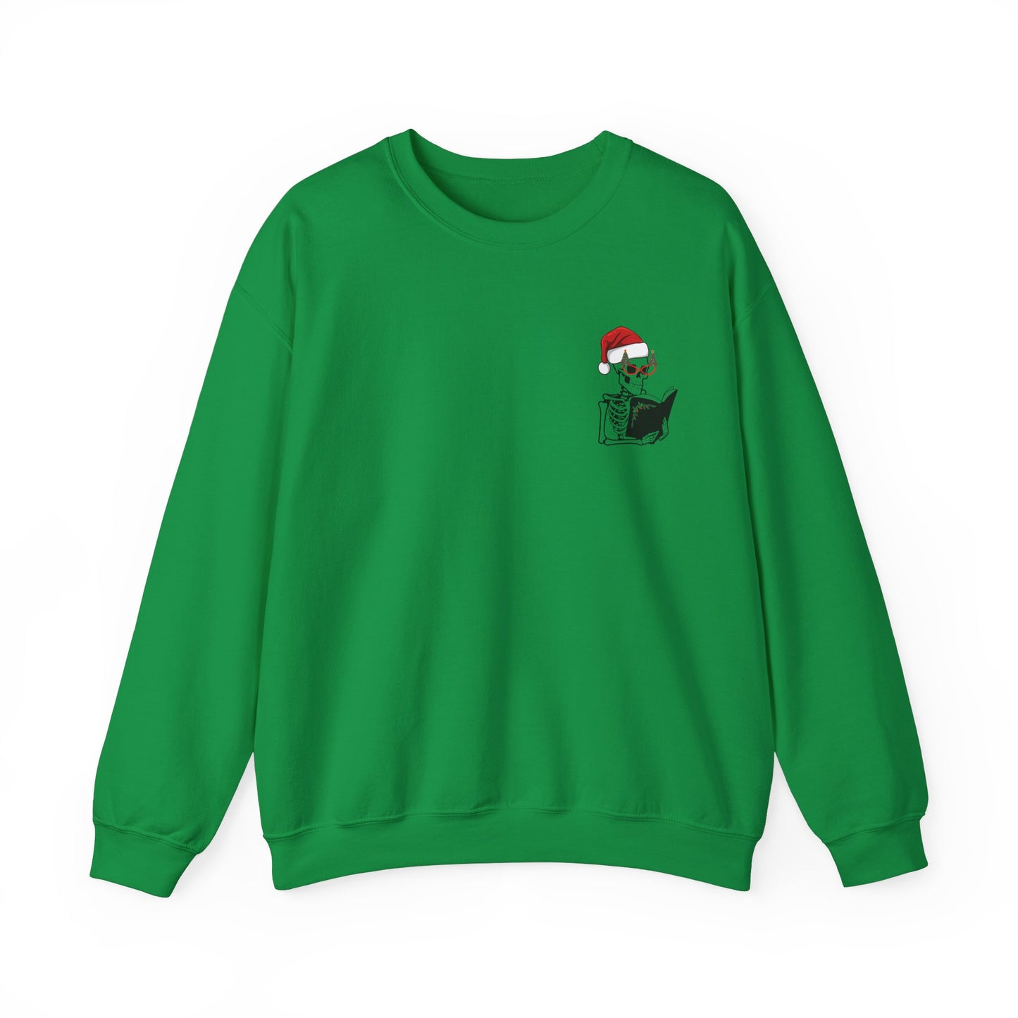 Reading Christmas Skeleton Crewneck Sweatshirt