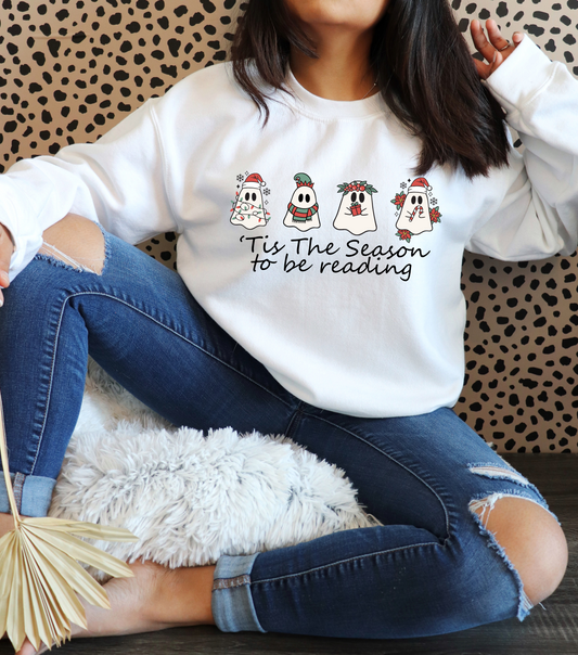 Tis The Season To Be Reading Crewneck Sweatshirt